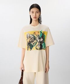 JNBY / ジェーエヌビーワイ カットソー | Cyclamen Bloom T-shirt / Tシャツ