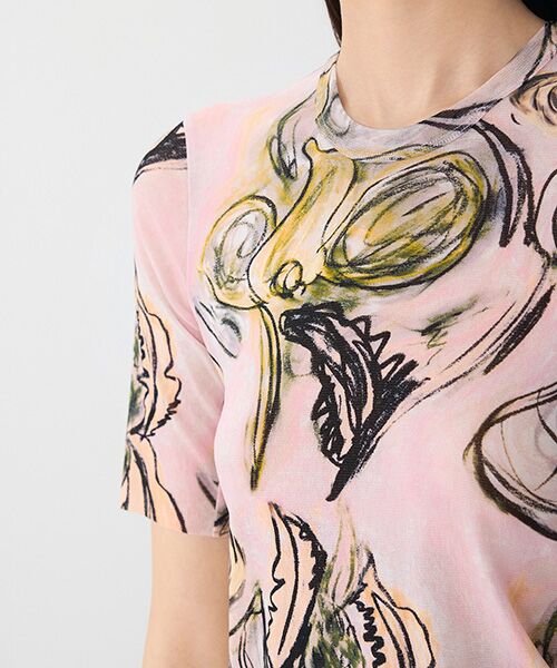 JNBY / ジェーエヌビーワイ カットソー | Floral Sheer Fit Top / シアーフィットトップス | 詳細14