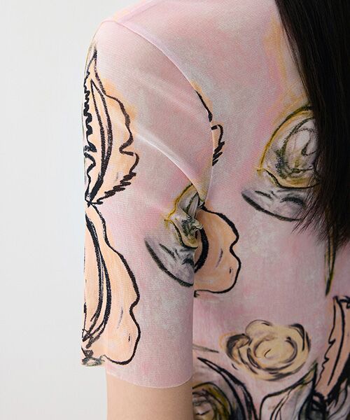 JNBY / ジェーエヌビーワイ カットソー | Floral Sheer Fit Top / シアーフィットトップス | 詳細15