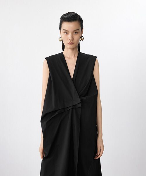 JNBY / ジェーエヌビーワイ ロング・マキシ丈ワンピース | Asym Tuck Dress / タックドレス | 詳細3