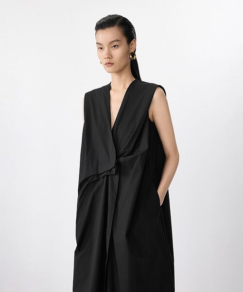 JNBY / ジェーエヌビーワイ ロング・マキシ丈ワンピース | Asym Tuck Dress / タックドレス | 詳細4