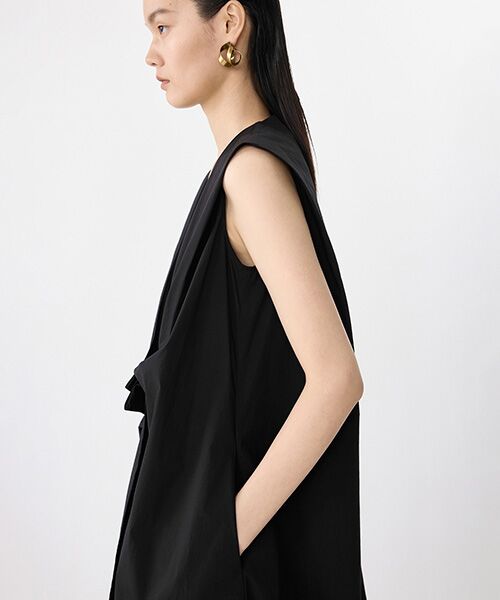 JNBY / ジェーエヌビーワイ ロング・マキシ丈ワンピース | Asym Tuck Dress / タックドレス | 詳細6