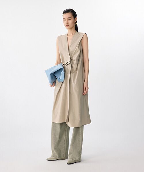 JNBY / ジェーエヌビーワイ ロング・マキシ丈ワンピース | Asym Tuck Dress / タックドレス | 詳細14