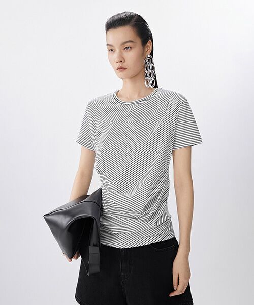 JNBY トップス セール】 Tucked Stripe Top / ストライプトップス （Tシャツ