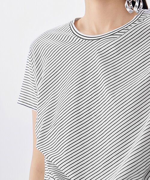 JNBY / ジェーエヌビーワイ Tシャツ | Tucked Stripe Top / ストライプトップス | 詳細2