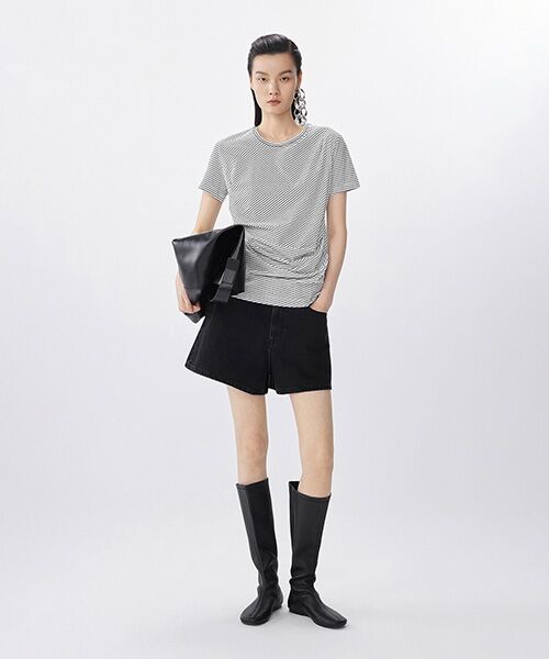 セール】 Tucked Stripe Top / ストライプトップス （Tシャツ
