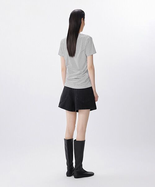 JNBY / ジェーエヌビーワイ Tシャツ | Tucked Stripe Top / ストライプトップス | 詳細6