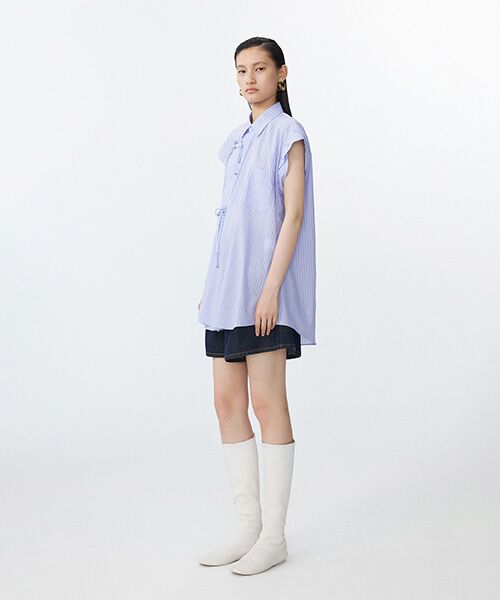 JNBY / ジェーエヌビーワイ シャツ・ブラウス | Chinese Panko Cotton Shirt / コットンシャツ | 詳細14