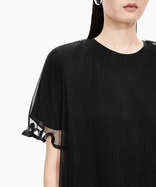 JNBY / ジェーエヌビーワイ ロング・マキシ丈ワンピース | Ruffled Sheer Dress | 詳細5