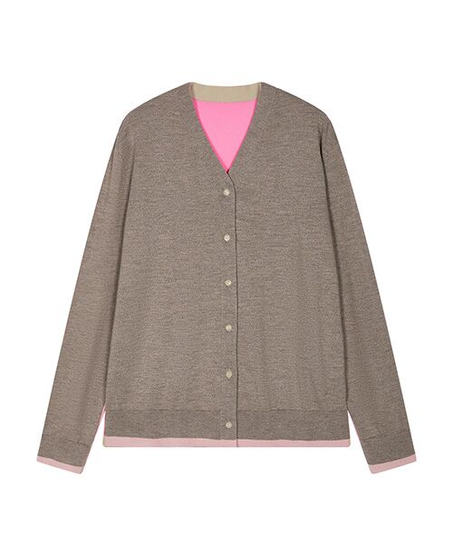 JNBY / ジェーエヌビーワイ カーディガン・ボレロ | Layered Block Cardigan(NUDE BEIGE)