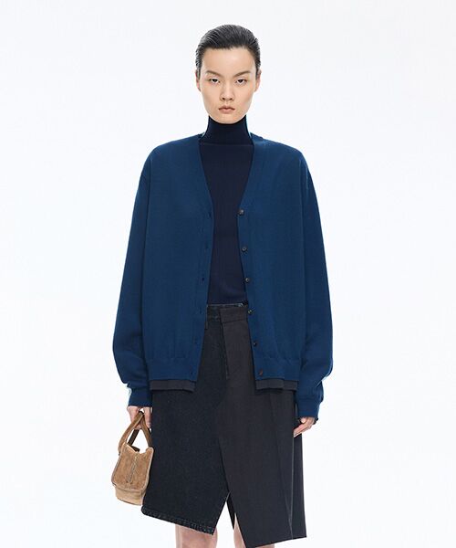 JNBY / ジェーエヌビーワイ カーディガン・ボレロ | Layered Block Cardigan(COBALT)