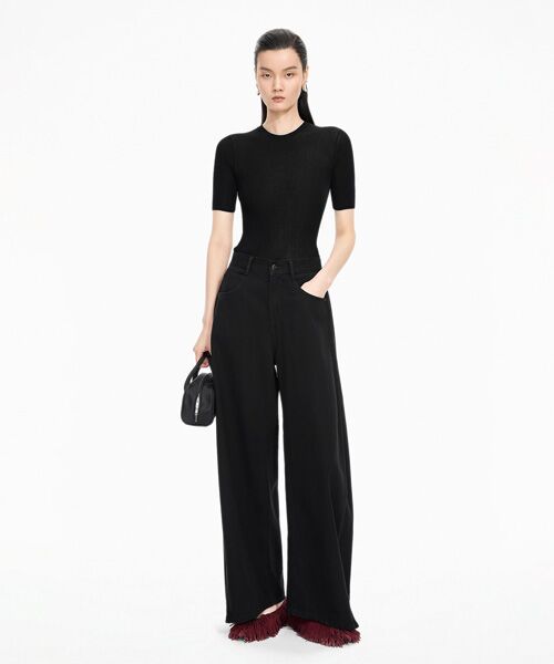 JNBY / ジェーエヌビーワイ デニムパンツ | Curved Seam Tencel Jeans | 詳細5