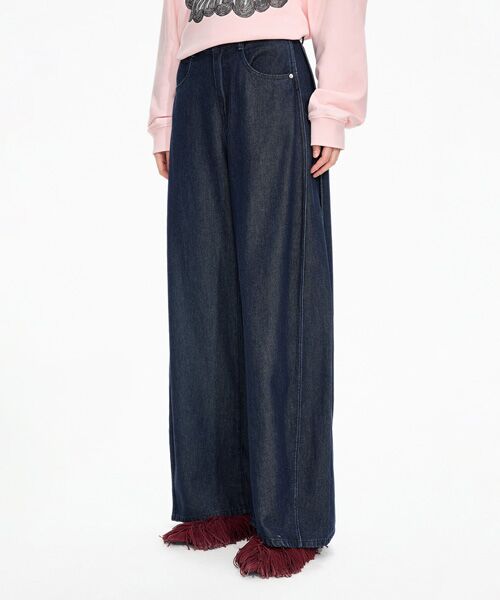 JNBY / ジェーエヌビーワイ デニムパンツ | Curved Seam Tencel Jeans | 詳細20