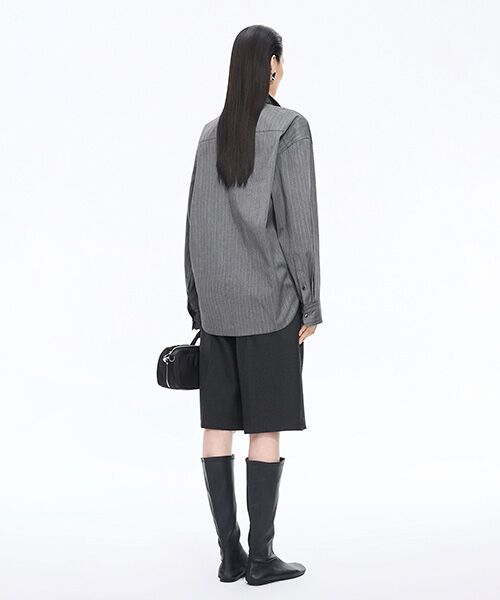 JNBY / ジェーエヌビーワイ シャツ・ブラウス | Pinstripe Wrap Shirt | 詳細5