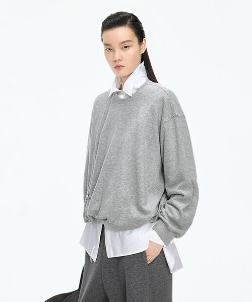 JNBY/ジェーエヌビーワイ Soft Balloon Sweatshirt LIGHT GRAY M JNBY/ジェーエヌビーワイ Soft Balloon Sweatshirt LIGHT GRAY M