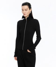 JNBY / ジェーエヌビーワイ ニット・セーター | Wide Rib Double-Zip Cardigan