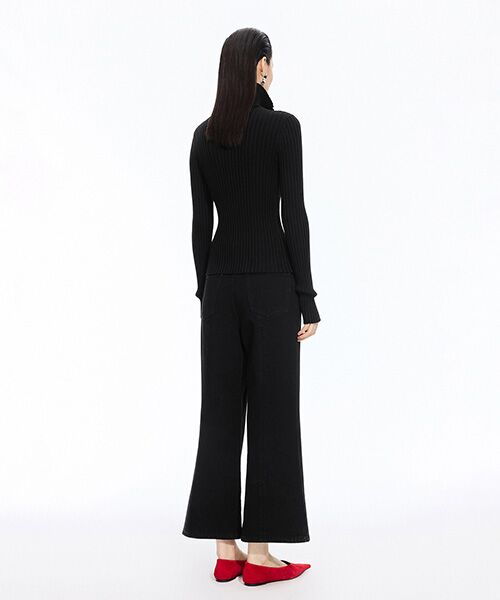 JNBY / ジェーエヌビーワイ ニット・セーター | Wide Rib Double-Zip Cardigan | 詳細4