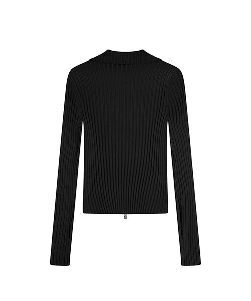 JNBY / ジェーエヌビーワイ ニット・セーター | Wide Rib Double-Zip Cardigan | 詳細6