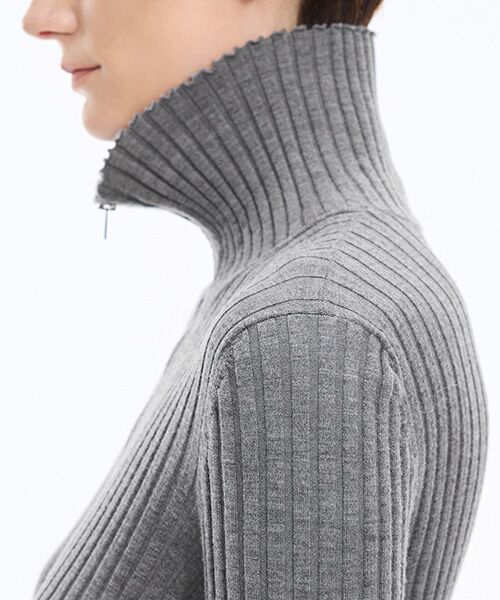 JNBY / ジェーエヌビーワイ ニット・セーター | Wide Rib Double-Zip Cardigan | 詳細9