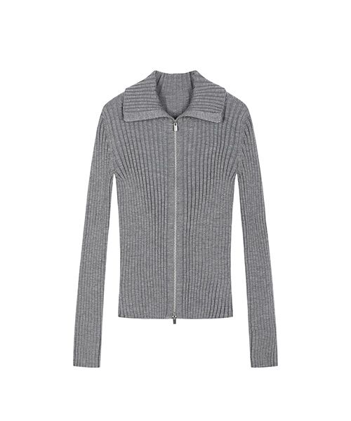 JNBY / ジェーエヌビーワイ ニット・セーター | Wide Rib Double-Zip Cardigan | 詳細10