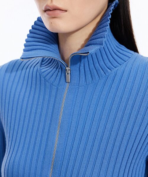 JNBY / ジェーエヌビーワイ ニット・セーター | Wide Rib Double-Zip Cardigan | 詳細23