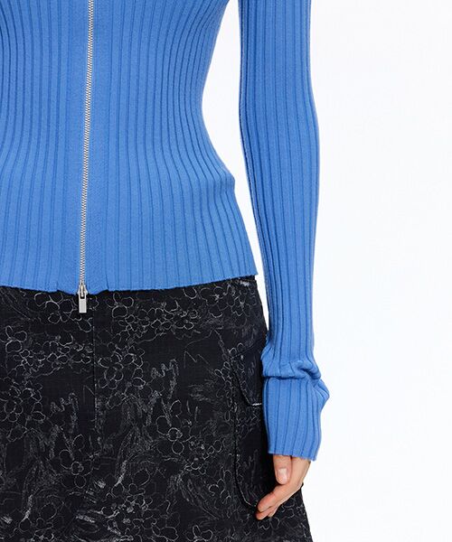 JNBY / ジェーエヌビーワイ ニット・セーター | Wide Rib Double-Zip Cardigan | 詳細24