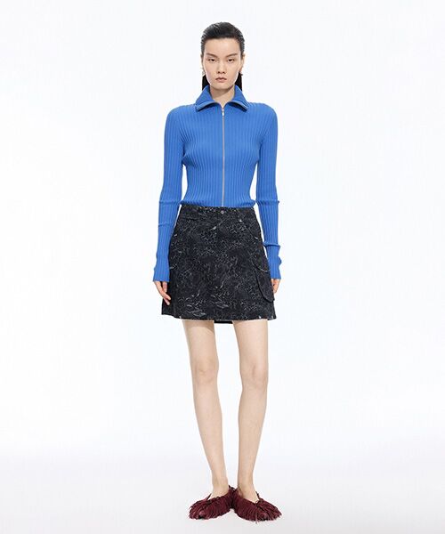 JNBY / ジェーエヌビーワイ ニット・セーター | Wide Rib Double-Zip Cardigan | 詳細25