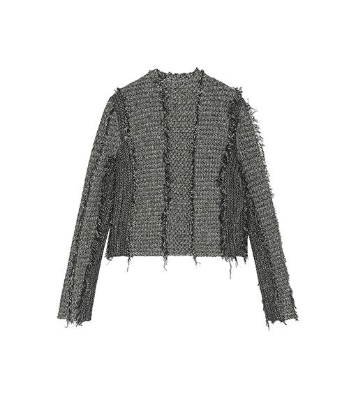 JNBY / ジェーエヌビーワイ ノーカラージャケット | Fringed Tweed-Inspired Jacket | 詳細11