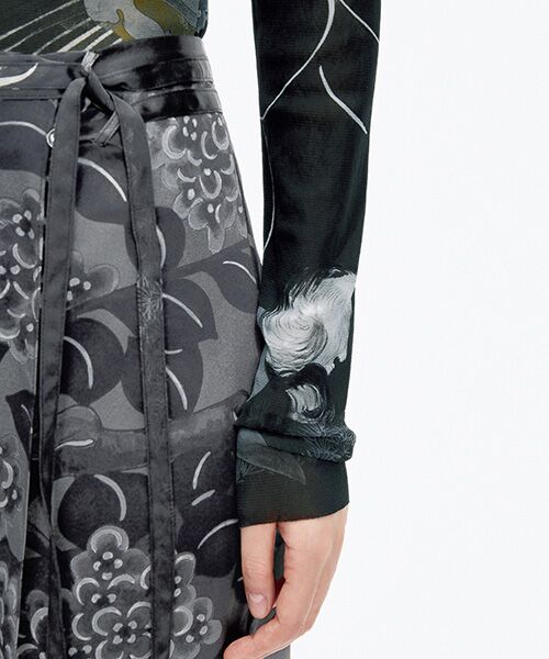 JNBY / ジェーエヌビーワイ カットソー | Oriental Print Second-Skin Top | 詳細3