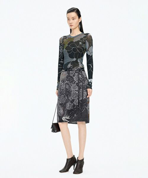 JNBY / ジェーエヌビーワイ カットソー | Oriental Print Second-Skin Top | 詳細5