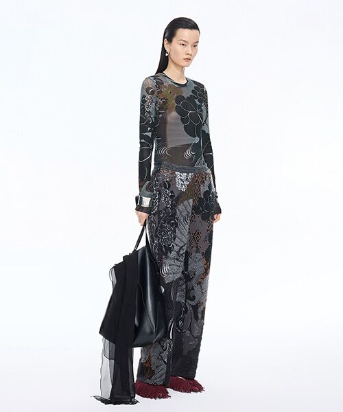 JNBY / ジェーエヌビーワイ カットソー | Oriental Print Second-Skin Top | 詳細7