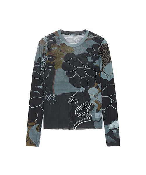 JNBY / ジェーエヌビーワイ カットソー | Oriental Print Second-Skin Top | 詳細9