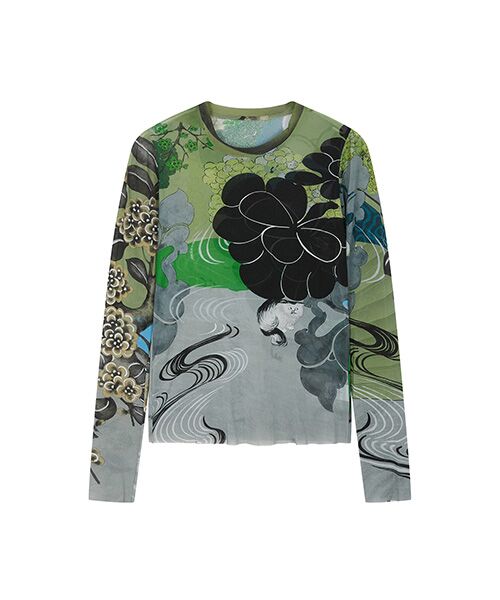 JNBY / ジェーエヌビーワイ カットソー | Oriental Print Second-Skin Top | 詳細17