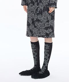 JNBY / ジェーエヌビーワイ ソックス | Floral Shimmer Knee Socks