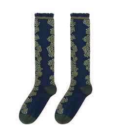 JNBY / ジェーエヌビーワイ ソックス | Floral Shimmer Knee Socks