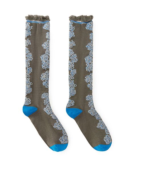 JNBY / ジェーエヌビーワイ ソックス | Floral Shimmer Knee Socks | 詳細9