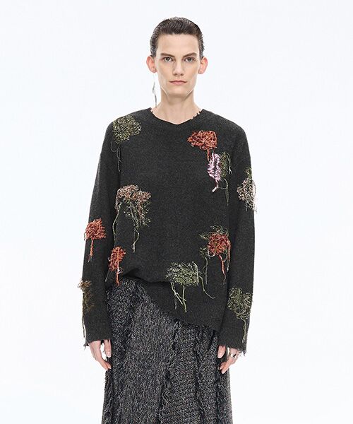 JNBY / ジェーエヌビーワイ ニット・セーター | Embroidered Wool Sweater | 詳細1