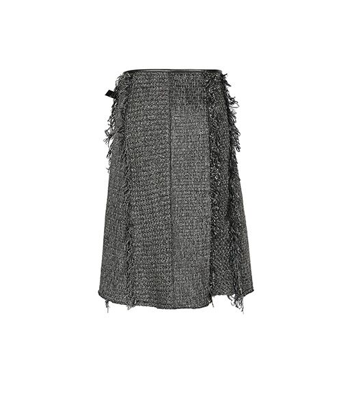 JNBY / ジェーエヌビーワイ ミニ・ひざ丈スカート | Fringe Tweed Skirt | 詳細7