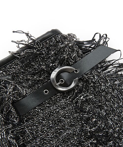 JNBY / ジェーエヌビーワイ ミニ・ひざ丈スカート | Fringe Tweed Skirt | 詳細9