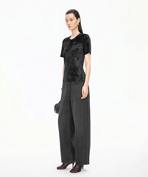 JNBY / ジェーエヌビーワイ カットソー | Velour Peony Top | 詳細5