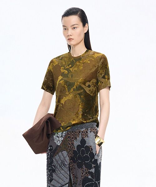 JNBY / ジェーエヌビーワイ カットソー | Velour Peony Top | 詳細10