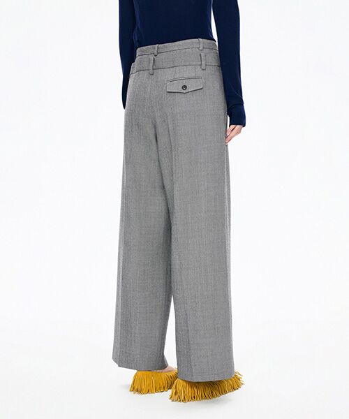 JNBY / ジェーエヌビーワイ スラックス・ドレスパンツ | Double-waist Wool Trousers | 詳細2