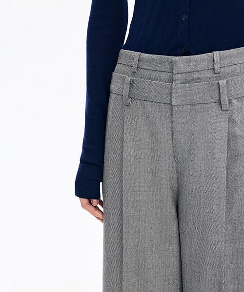 JNBY / ジェーエヌビーワイ スラックス・ドレスパンツ | Double-waist Wool Trousers | 詳細3