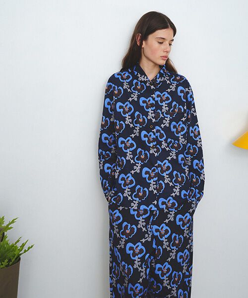 JNBY / ジェーエヌビーワイ ルームウェア | Warm Touch Lounge Shirt(STEEL BLUE)