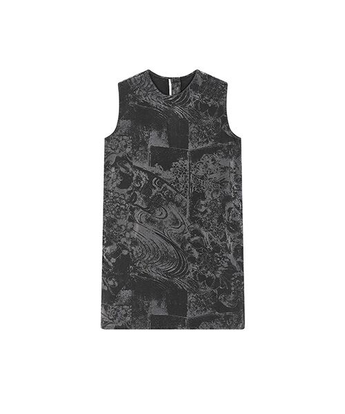 JNBY / ジェーエヌビーワイ ミニ丈・ひざ丈ワンピース | Flocked Denim Dress | 詳細7