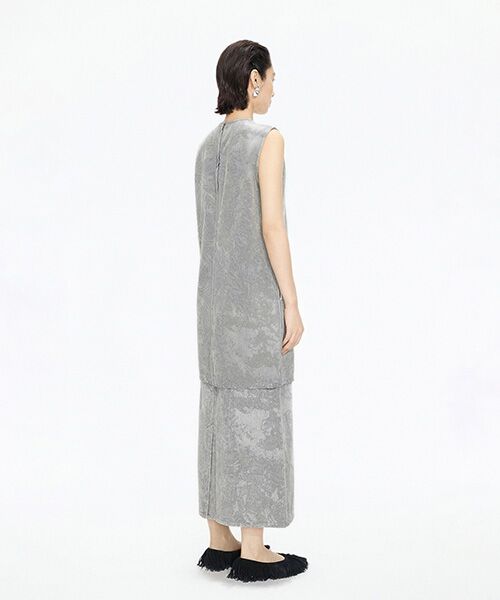 JNBY / ジェーエヌビーワイ ミニ丈・ひざ丈ワンピース | Flocked Denim Dress | 詳細12