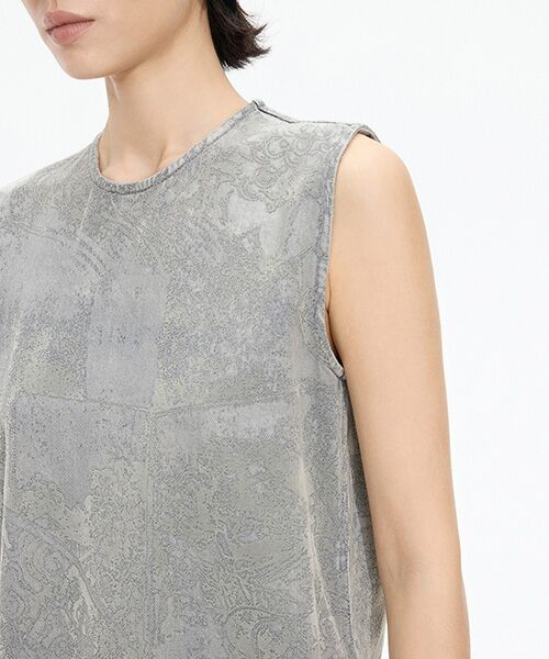 JNBY / ジェーエヌビーワイ ミニ丈・ひざ丈ワンピース | Flocked Denim Dress | 詳細14