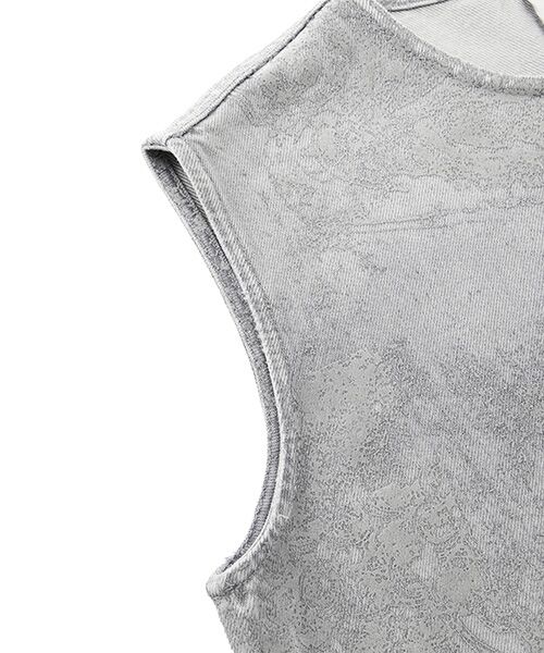 JNBY / ジェーエヌビーワイ ミニ丈・ひざ丈ワンピース | Flocked Denim Dress | 詳細19