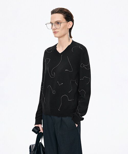 JNBY / ジェーエヌビーワイ ニット・セーター | Embroidered Sequin Sweater | 詳細1