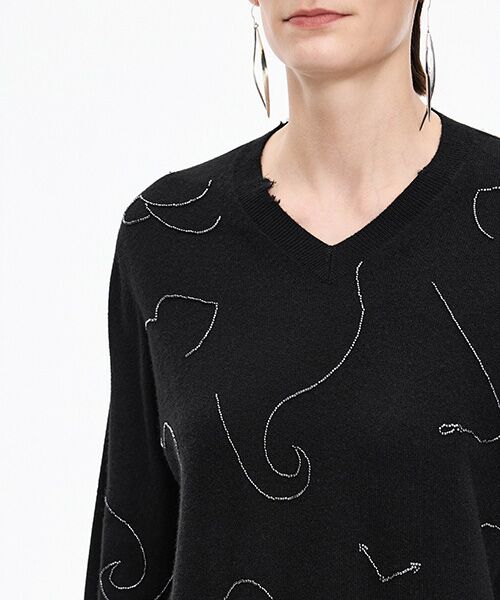 JNBY / ジェーエヌビーワイ ニット・セーター | Embroidered Sequin Sweater | 詳細2